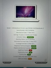 Apple MacBook A1342 Late 2009 Laptop For Parts / Repair - Find My Off - Untested picture