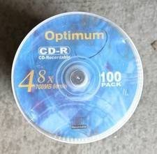 Optimum CD-R / CD-Recordable 48x 700MB 80min 100 pk Brand New picture