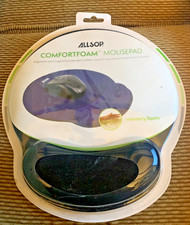Allsop MousePad Pro Memory Foam Mouse Pad with Wrist Rest Black -NEW in pkg picture