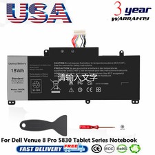 Battery For Dell Venue 8 Pro 5830 T01D Tablet 74XCR 074XCR VXGP6 0VXGP6 3.7V picture