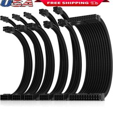 RGB Power Supply Extension Kit 24pin ATX 4 4pin EPS 8pin PCI-E Cable Management picture