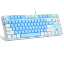 MageGee 75% Mechanical Gaming Keyboard, Blue Switch, White/Blue Switch picture