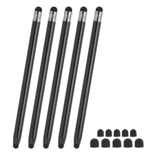 5 Pcs Stylus Pens for Touch Screens, 2 in 1 Universal Capacitive Stylus, Black picture