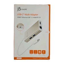 j5create USB-C Multi-Adapter HDMI/Ethernet/USB 3.1 HUB/PD 3.0 JCA374 picture
