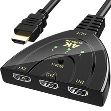 4K HDMI 1.4 Cable Auto Switch Switcher Splitter Adapter 3 In to 1 Out Devices picture