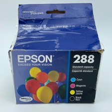EPSON 288 Genuine Ink Cartridge 4 Pack CMYK Expression Home Open Box 10/2024 picture