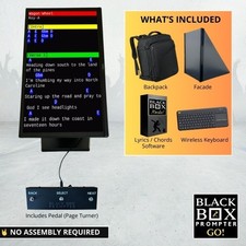 BLACK BOX Prompter GO Bundle w/WiFi, Pedal, Facade, Keyboard & Backpack picture