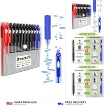 12-pack Erasable Pens - Black & Blue Gel Ink, Quick-Drying, Retractable Comfo... picture