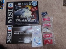 RARE MSI K9N2 Platinum BOX CD CABLES MANUAL ONLY NO MOTHERBOARD SEE PHOTOS  picture