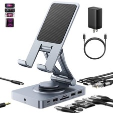 USB C Docking Station for iPad/Tablet/Steam Deck/ROG Ally/Legion Go 11-in-1 65W picture