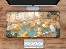 Cute Duck Lofi Desk Mat | Kawaii Anime Mouse Pad | Aesthetic Deskmat picture