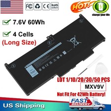 ✅LOT MXV9V Battery For Dell Latitude 5300 5310 7300 7400 5VC2M N2K62 7.6V 60Wh picture