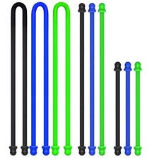 9Pcs 4in, 6in, 12in Silicone Cable Tie, Cord Organizer for 4+6+12 Inch（9pcs) picture