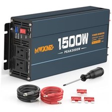 Power Inverter, 12V DC to 120V AC Converter with Dual AC 1500W Navy Blue/Black picture