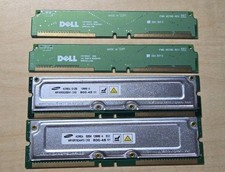 Samsung 256MB Kit 2x128MB PC800-45 ECC RDRAM RIMM MR16R1624AF0-CK8 CRIMMs RAMBUS picture