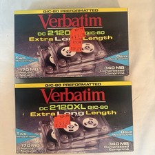Verbatim Mini Data Cartridge DC-2120XL, 3 Packs of 2, QIC 80, 170mb New Sealed picture