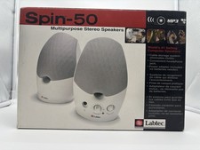 Labtec Spin-50 Multipurpose Computer Stereo Speakers White NEW NIB picture