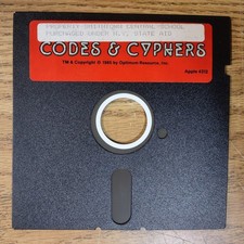 Vintage Codes & Cyphers Apple II 5.25 Floppy Disk Optimum Resource 1985 4312 picture