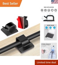Eco-Friendly 60 PCS Adhesive Cable Clips - Durable & Stylish Wire Organizers picture