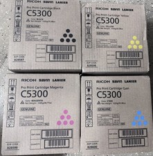 Full Set Ricoh Pro C5300 CYMK Toner Black Cyan Magenta Yellow GENUINE NEW OEM  picture