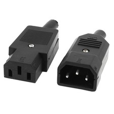 1Pair IEC320 C14 to C13 Socket Power Adapter AC 250V 10A picture