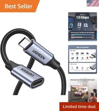 Versatile USB C Extension Cable 1.5 ft - 10Gbps Speed & Fast Charging Power picture