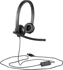 Logitech H570e USB Stereo Headset - Black (Model 981-000574) picture
