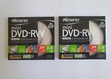 Memorex New Sealed Lot of 2Mini DVD-RW Rewritable DVD Camcorder/PC 30 Min. 1.4GB picture