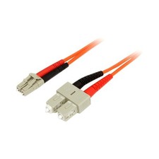 Startech FIBLCSC3 3M MULTIMODE FIBER OPTIC CABLE OM1 LC/SC 10G LSZH FIBER CABLE picture