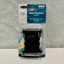 NIP Belkin Pro Series Null Modem Adapter Db25 Male Db25 Female Serial F4a602 A19 picture