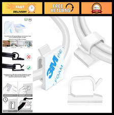 3/4” Adhesive Cable Wire Clips - 120PCS White Cable Staples for Outdoor & Indoor picture