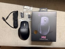 Keychron M6 Wireless Mouse Black (Premium Wheel) PixArt 3950 (8KHz Polling Rate) picture