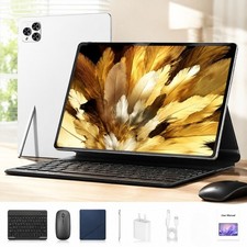 2026 WiFi Android Tablet PC 10.1'' Tab 4+64GB 5000mAh S-Pen Keyboard Case Bundle picture