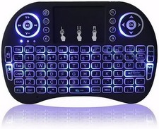 Backlit Mini Wireless Keyboard, Air Mouse Portable Combo with Touchpad Mouse ... picture