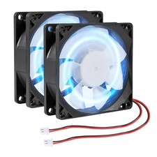 DORHEA 2Pcs 80mm/3.15inch for DC Fan 5V Computer Case 2pcs 5v 2pin  picture