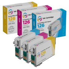 LD Replacement for Epson 126 Ink Cartridges High Yield Cyan Magenta Yellow picture