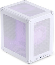 C6 White Mini MATX Mesh Case,Simple Compact Desktop Micro ATX Chassis,Upper Cove picture