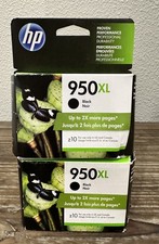 Lot of 2 NEW Genuine HP 950XL Black Ink Print Cartridge CN045AN EXP 2019/2021 picture