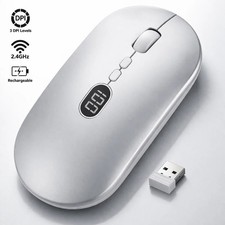 2.4Ghz Wireless Ultra Slim USB Rechargeable Cordless Optical Mouse for PC Laptop picture
