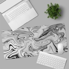 Black and White Mouse Pad Large Computer Gaming Accessories MousePads Desk Mats  picture