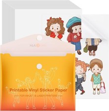 HTVRONT Printable Vinyl Sticker Paper, 100 Sheets Matte Waterproof Sticker Paper picture