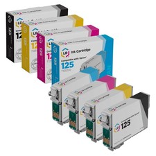 LD Replacement Ink for Epson T125 Set of 4: T125120 T125220 T125320 T125420 picture