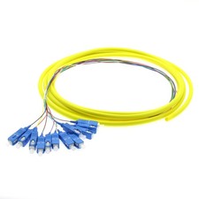 5 Pack of 3m 12-Fiber SC/UPC Singlemode Pigtail Yellow picture