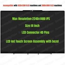 2.2K 2240x1400 IPS LED LCD Touchscreen Display Assembly for Lenovo Yoga 7 14IRL8 picture