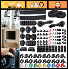 315-Piece Cable Organizer Set with Clips, Sleeves, Zip Ties & Adhesive Holders f picture