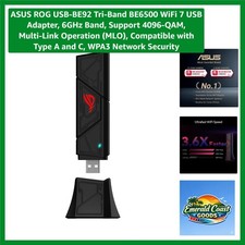 Versatile ROG USB-BE92 WiFi 7 Adapter – High-Speed, Secure, Type A/C Compatible picture