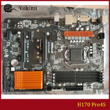 FOR ASROCK H170 Pro4S DDR4*4 LGA 1151 64GB HDMI DVI-D ATX Motherboard Test OK picture