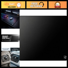 Premium Glass Mousepad - Micro-Etched Aluminosilicate, Matte Black, Durable & St picture