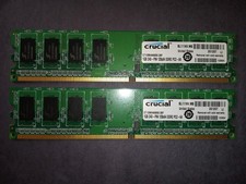 Crucial 2x1GB  CT12864AA800.S8F DDR2 DIMM 128Mx64 Ram Memory picture