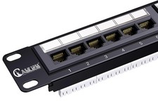 Cat5e/Cat6 24 Port Patch Panel Rack Mount - Wire Management RJ45 UTP 110 Type 1U picture